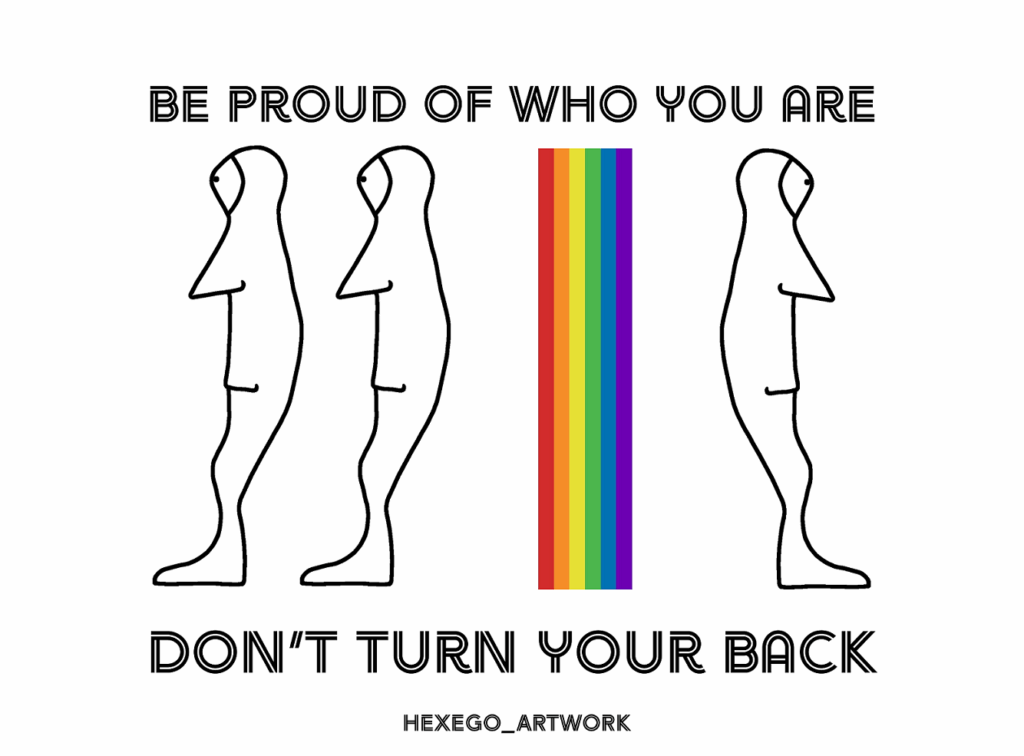 Illustration Support LGBT symbolisant fierté et solidarité contre l’intolérance et l’homophobie.